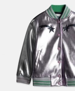 Diane Johnson Black-ish Metallic Bomber Jacket