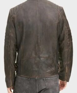 Mens Distressed Cafe Racer – Brown Jacket