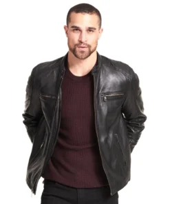 Mens Black Moto Leather Jacket