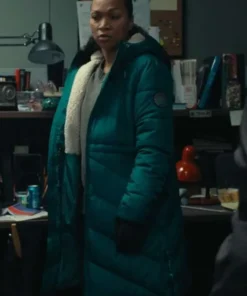 Evangeline Navarro True Detective Puffer Coat