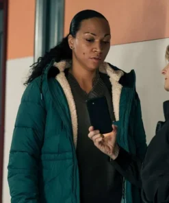 Evangeline Navarro True Detective S04 Puffer Coat