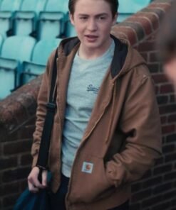 Heartstopper 2022 Nick Nelson Brown Bomber Hoodie