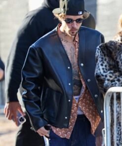 Justin Bieber Super Bowl LVIII Leather Jacket