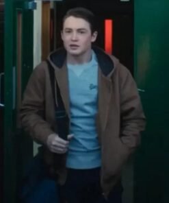 Heartstopper 2022 Nick Nelson Brown Bomber Hoodie