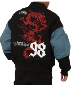 Loiter Racing Blue And Black Varsity Jacket 2024