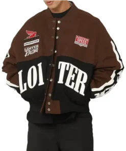 Loiter Racing Brown Varsity Jacket