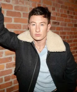 Masters Of The Air Barry Keoghan Premiere Shearling Jacket 2024