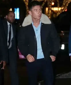 Masters Of The Air Barry Keoghan Premiere Shearling Jacket