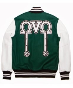 October’s Very Own Green Letterman Varsity Jacket 2024