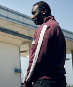 Omar Sy Lupin S01 Burgundy Jacket 2024