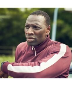 Omar Sy Lupin S01 Burgundy Jacket
