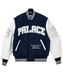 Palace Greek Navy Blue And White Varsity Jacket