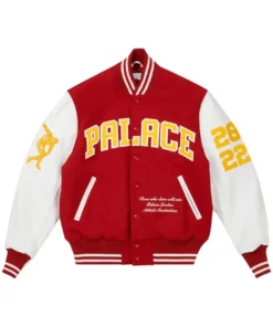 Palace Greek Red And White Wool Varsity Jacket