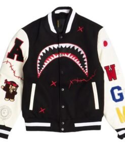 Robert Phillipe We Killed Ape Black Wool Varsity Jacket 2024