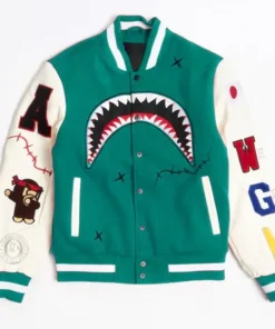 Robert Phillipe We Killed Ape Blue And White Varsity Jacket 2024