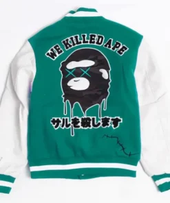 Robert Phillipe We Killed Ape Blue And White Varsity Jacket