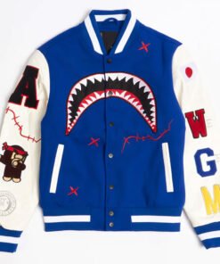 Robert Phillipe We Killed Ape Blue Wool Varsity Jacket 2024