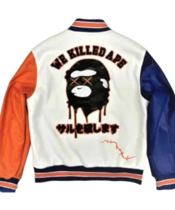 Robert Phillipe We Killed Ape Colorblock Varsity Jacket