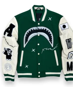 Robert Phillipe We Killed Ape Green Varsity Jacket 2024