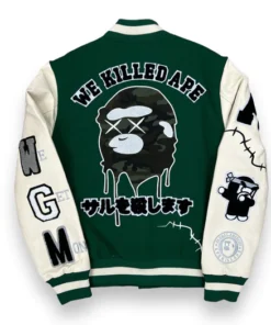 Robert Phillipe We Killed Ape Green Varsity Jacket