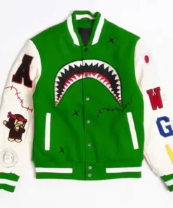 Robert Phillipe We Killed Ape Green Wool Varsity Jacket 2024