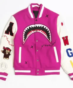 Robert Phillipe We Killed Ape Pink Wool Varsity Jacket 2024