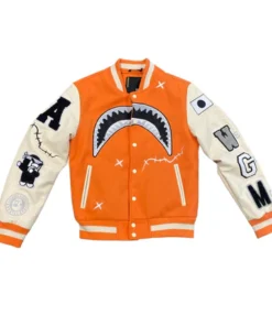 Robert Phillipe Yellow And White Wool Varsity Jacket 2024