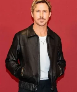 Ryan Gosling Milan Fashion Week 2023 Leather Jacket