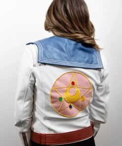 Sailor Moon White Leather Jacket 2024