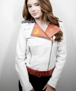Sailor Moon White Leather Jacket