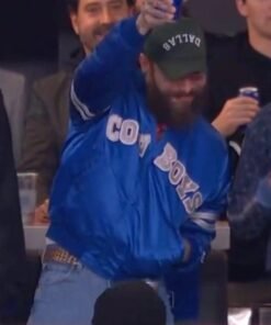 Super Bowl LVIII Cowboys Post Malone Blue Bomber Jacket 2024