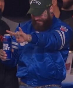 Super Bowl LVIII Cowboys Post Malone Blue Jacket