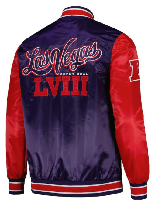 Super Bowl LVIII Starter Purple Varsity Jacket 2024