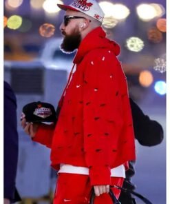 Travis Kelce Super Bowl Lviii Red Hoodie