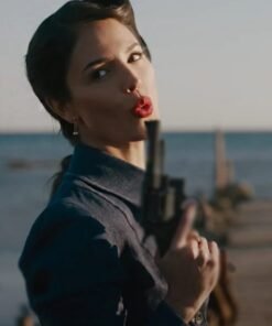 The Ministry Of Ungentlemanly Warfare Eiza González Denim Jacket 2024