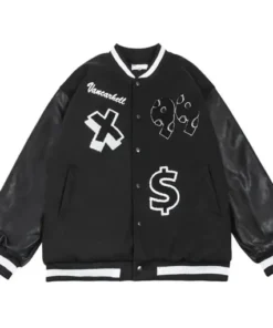 Vancarhell Nothing 99 Black Letterman Jacket