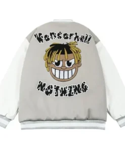 Vancarhell Nothing 99 Grey Letterman Jacket 2024