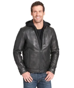 Mens Thinsulate Cycle Leather Jacket