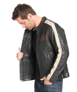 Mens Vintage Stripe Detail Buckled Waist Jacket