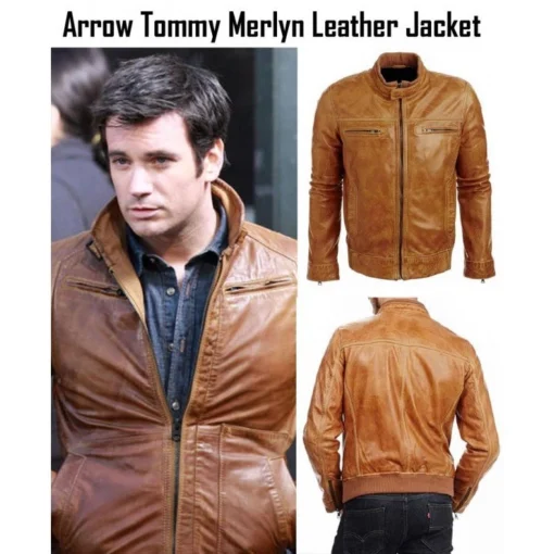 Tommy Merlyn Arrow Brown Leather Jacket
