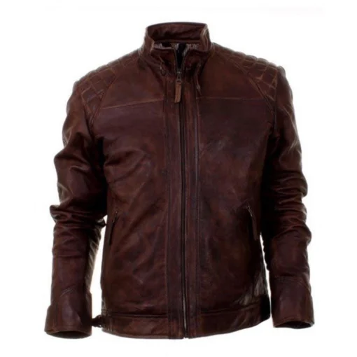 Oliver Queen Distressed Brown Leather Jacket