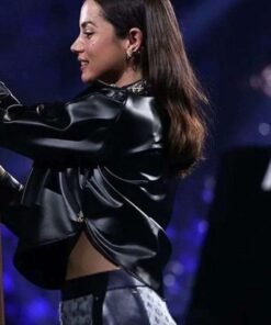 Ana De Armas Australian Open Leather Top