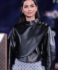 Ana De Armas Australian Open Leather Top