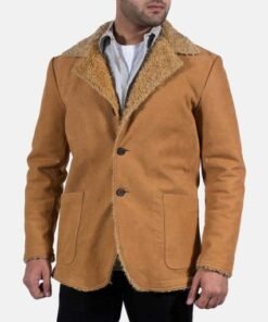 Mens Beige Fur Coat
