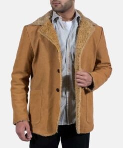 Mens Beige Fur Coat