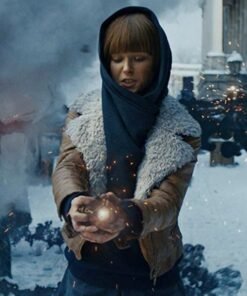 Abigail Foster Shearling Brown Leather Jacket