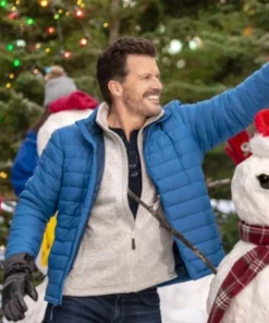 Meet Me at Christmas Beau Blue Puffer Jacket