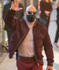 Dwayne Johnson Suede Bomber Jacket