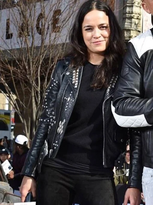 F9 Letty Ortiz Leather Studded Jacket