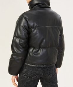 Heartland Season 14 Lois Leather Puffer Jacket